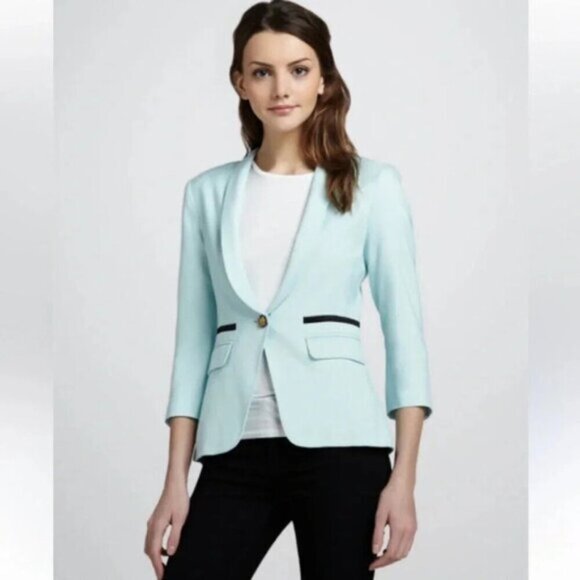 Smythe Shawl Collar One Button Blazer 2 - Picture 4 of 16